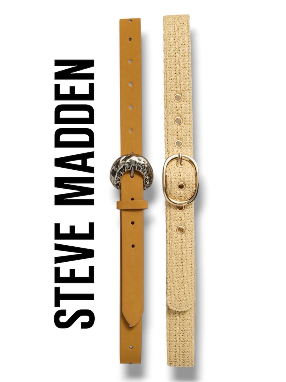 Set of 2 Steve Madden Belts Womens Size Large 42"